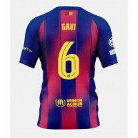 Stroje piłkarskie Barcelona Paez Gavi #6 Koszulka Podstawowej 2025-26 Krótki Rękaw